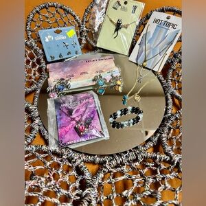 Assorted‎ Jewelry Set with Black Cat Necklace
